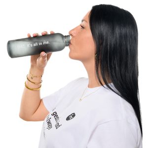 Glass Bottle Grey - Thumbnail Image 2