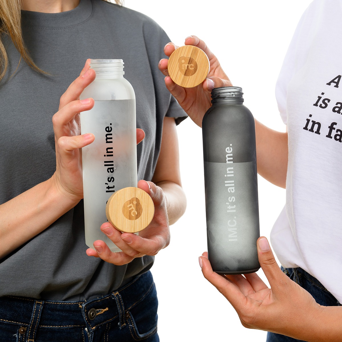 Glass Bottle Grey - Image 3